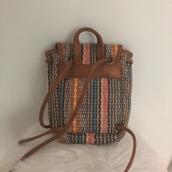 Multicolored Woven Mini Backpack - Picture 4 of 5